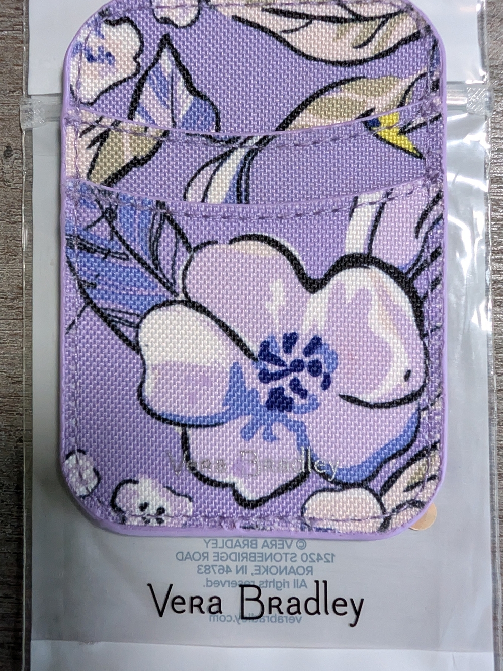 Vera Bradley Lavender Floral Phone Card Holder